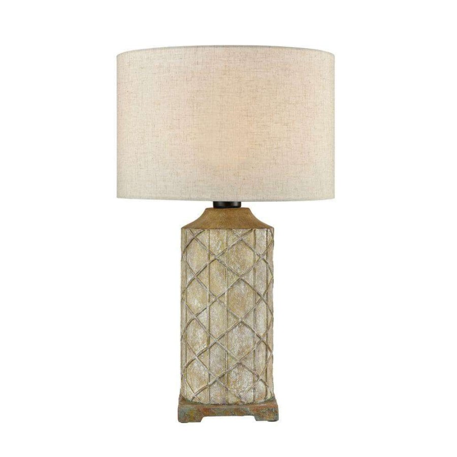 Lamps * | Sloan Outdoor Table Lamp In Brown And Grey By Titan Lighting