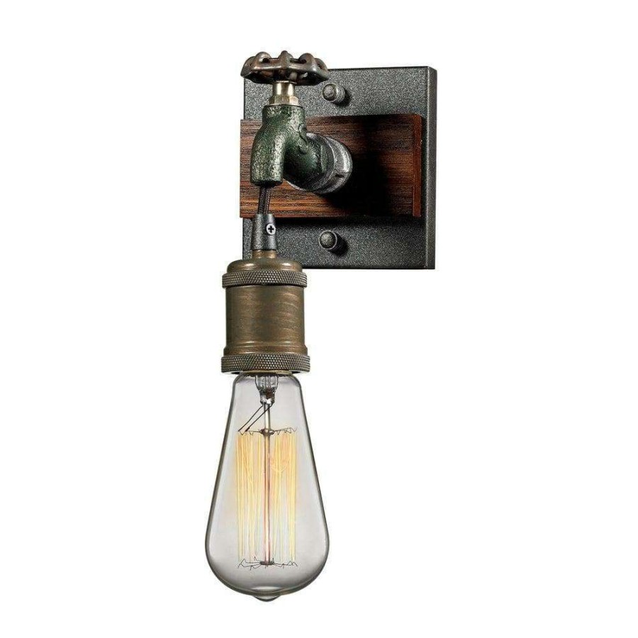 Wall Sconces * | Jonas 1-Light Multi-Tone Weathered Sconce By Titan Lighting