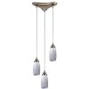 Pendant Lights * | Milan 3-Light Satin Nickel Ceiling Pendant By Titan Lighting