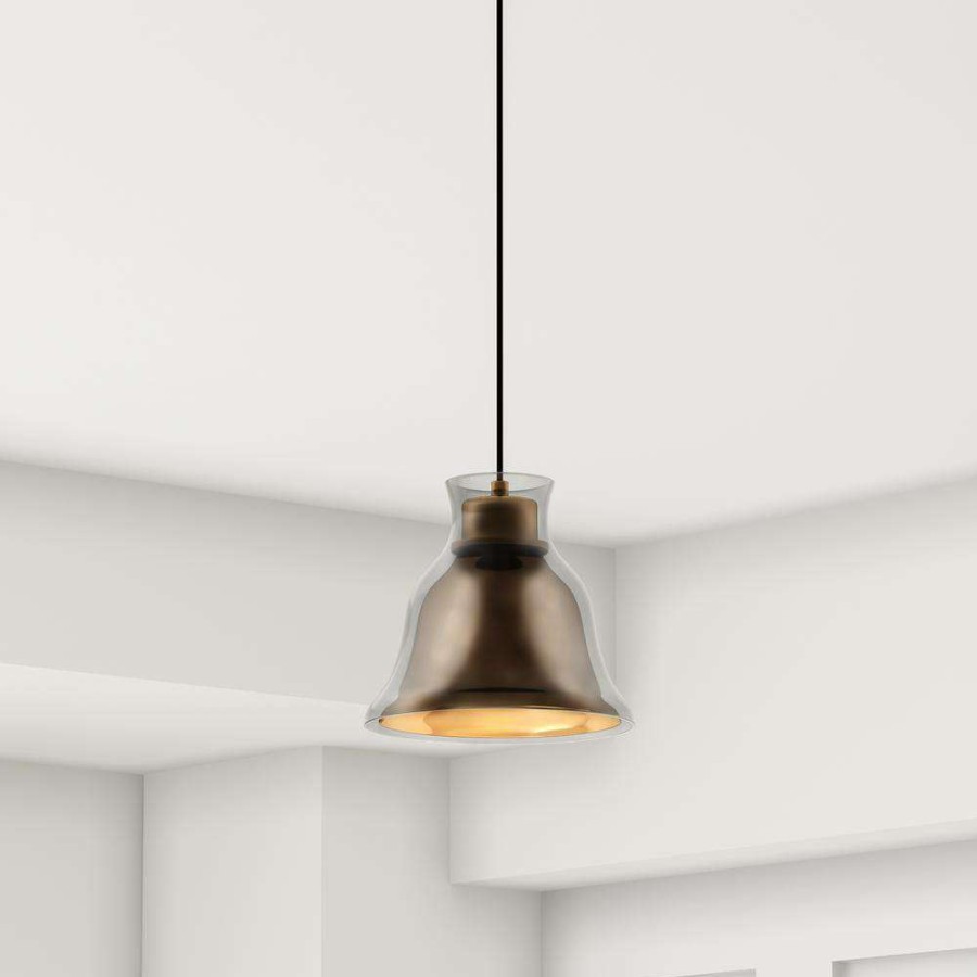 Pendant Lights * | Bolero 1-Light Gold Pendant By Titan Lighting