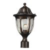 Outdoor Lighting * | Glendale 1-Light Outdoor Regal Bronze Post Light By Titan Lighting