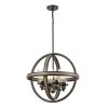 Chandeliers * | Beaufort 4-Light Anvil Iron Sphere Chandelier With Glass Shades By Titan Lighting