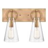 Vanity Lighting * | Gabby 15 In. 2-Light Natural Brass Vanity Light By Titan Lighting