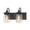 Vanity Lighting * | Hamel 2-Light Oil Rubbed Bronze With Clear Seedy Glass Bath Light By Titan Lighting