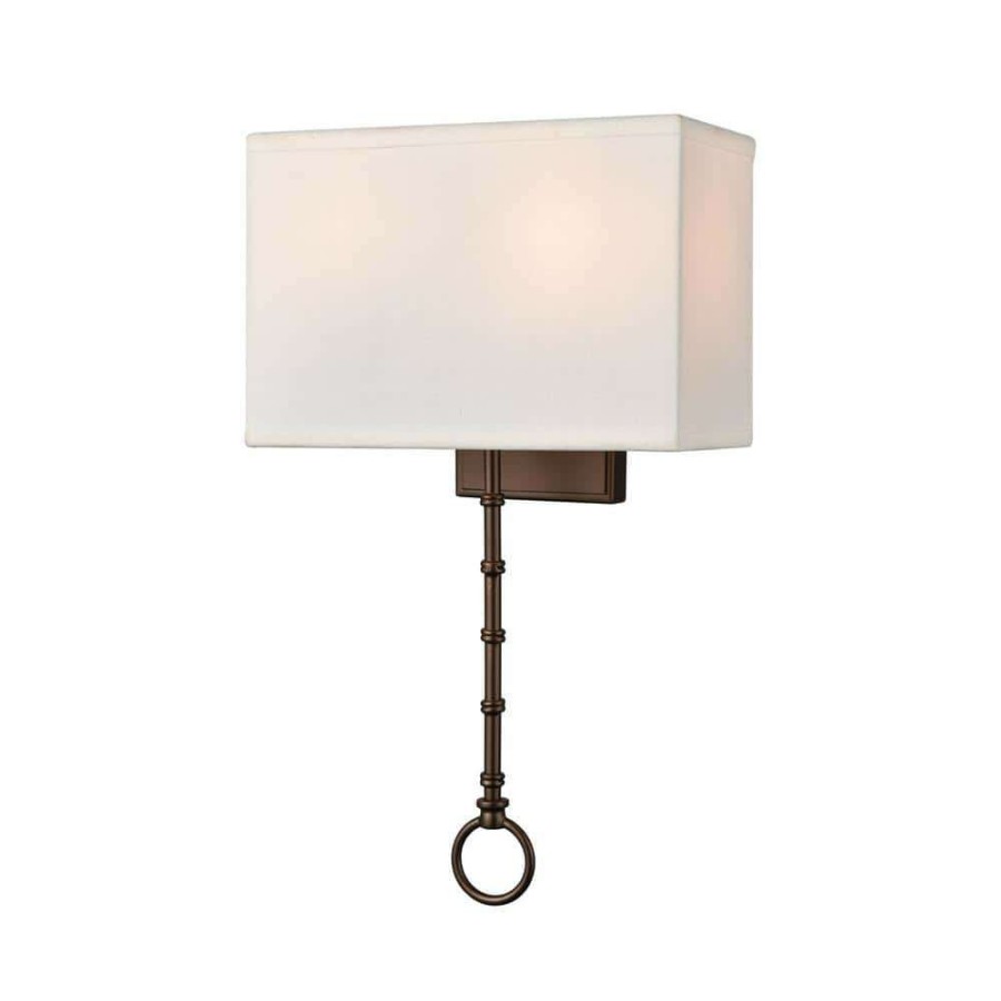 Wall Sconces * | Shannon 2-Light Oil Rubbed Bronze Wall Sconce By Titan Lighting