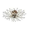 Chandeliers * | Crislett 8-Light Sunglow Bronze With Clear Crystal Semi-Flushmount By Titan Lighting