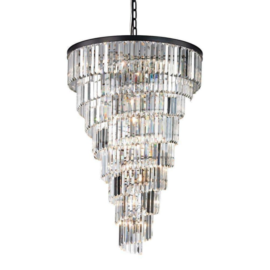 Chandeliers * | Palacial 14-Light Oil Rubbed Bronze Chandelier By Titan Lighting