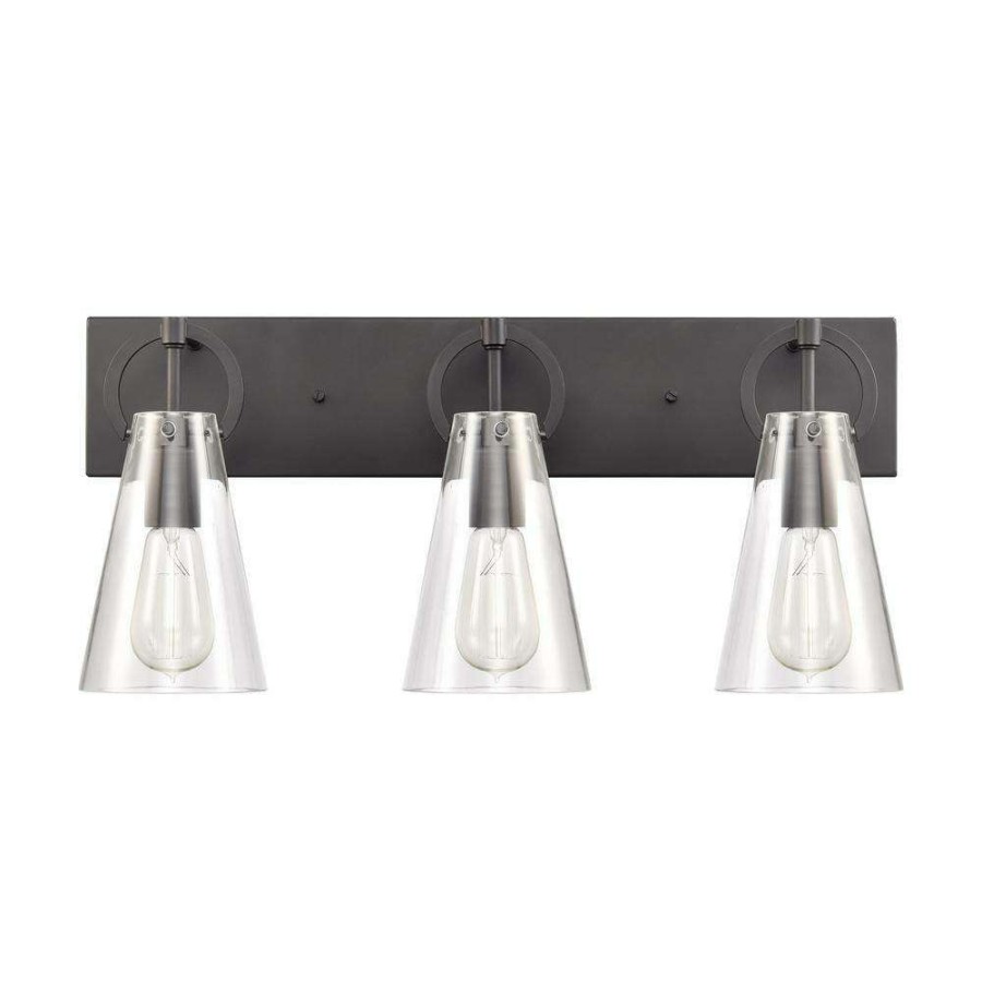 Vanity Lighting * | Gabby 23 In. 3-Light Matte Black Vanity Light By Titan Lighting