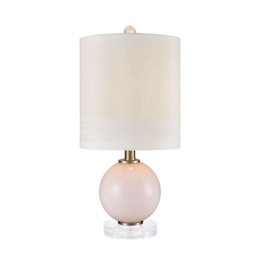 Lamps * | Fay Table Lamp In Pink By Titan Lighting