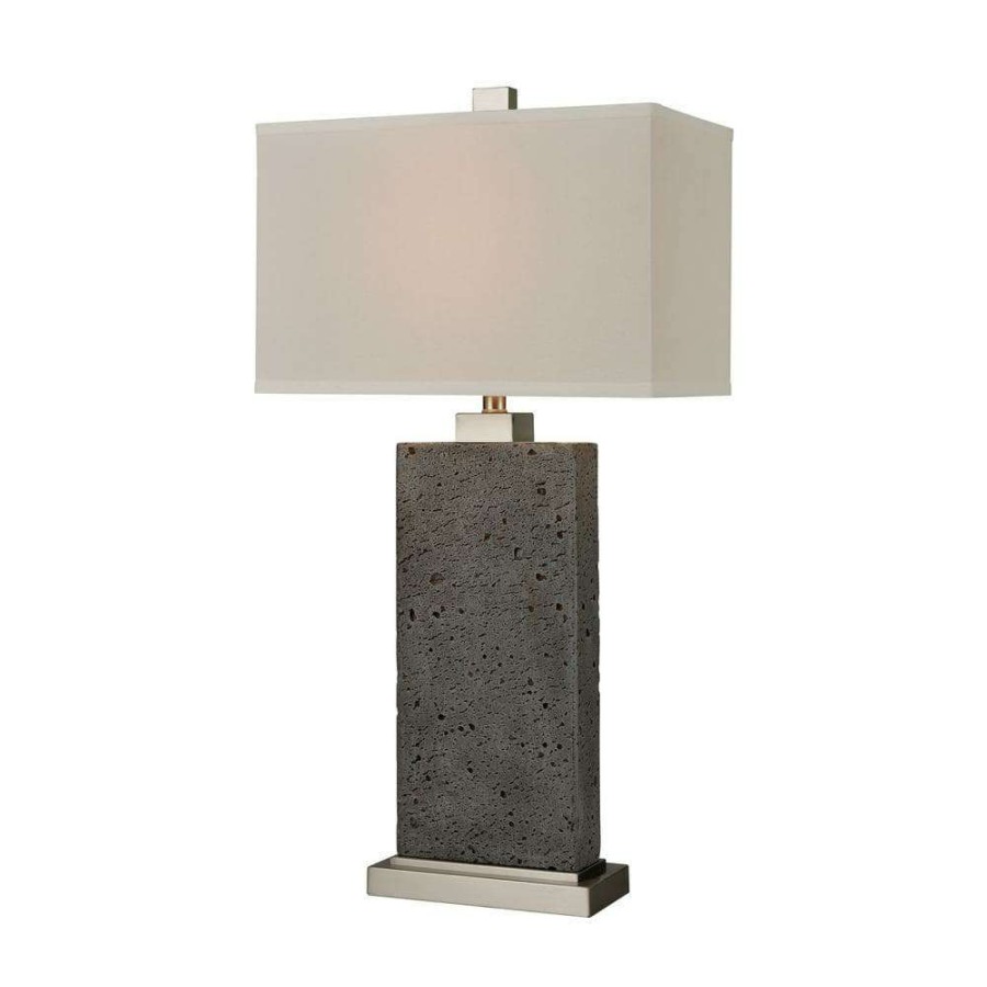 Lamps * | Tenlee 33 In. Green Rough Concrete Table Lamp By Titan Lighting