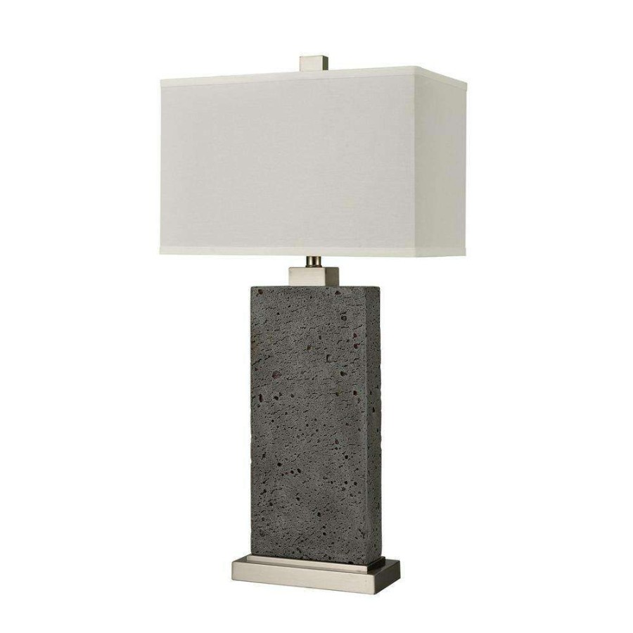 Lamps * | Tenlee 33 In. Green Rough Concrete Table Lamp By Titan Lighting