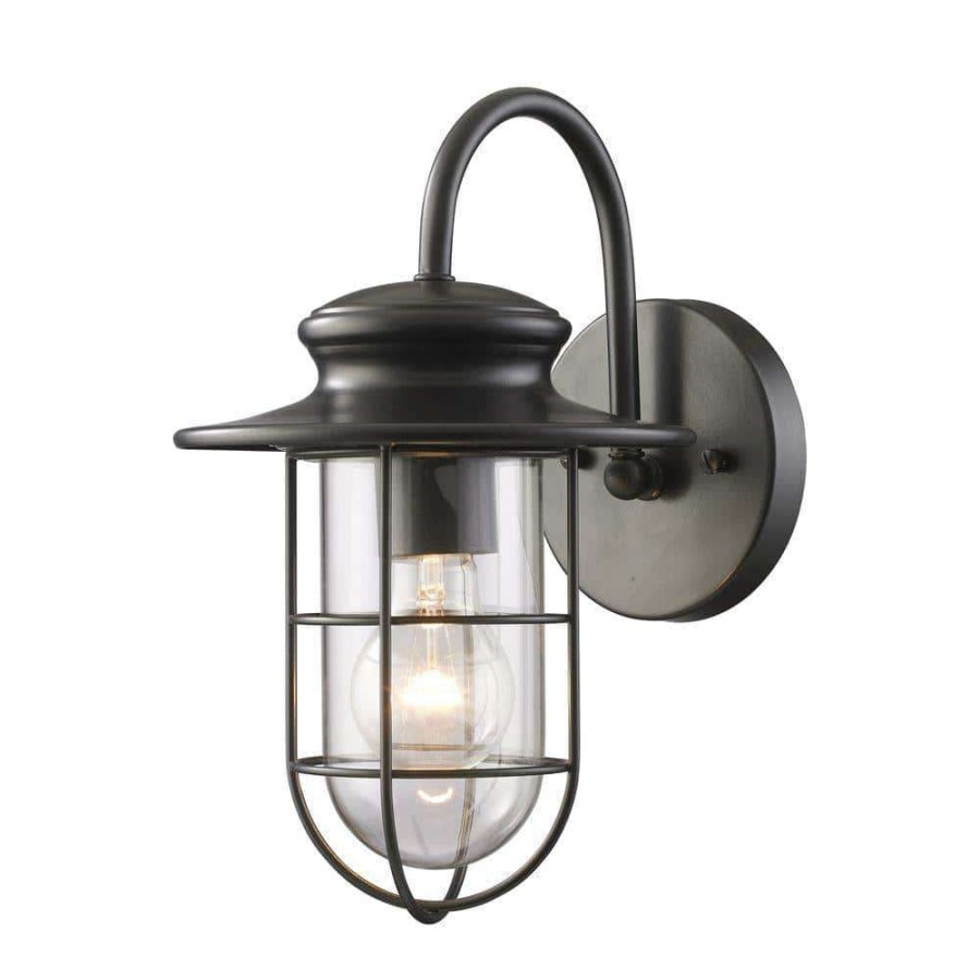 Outdoor Lighting * | Portside Outdoor Matte Black Wall Sconce By Titan Lighting