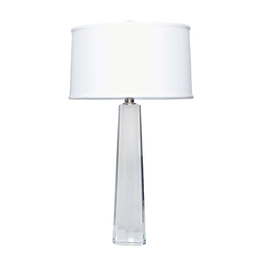 Lamps * | 32 In. Clear Crystal Faceted Column Table Lamp By Titan Lighting