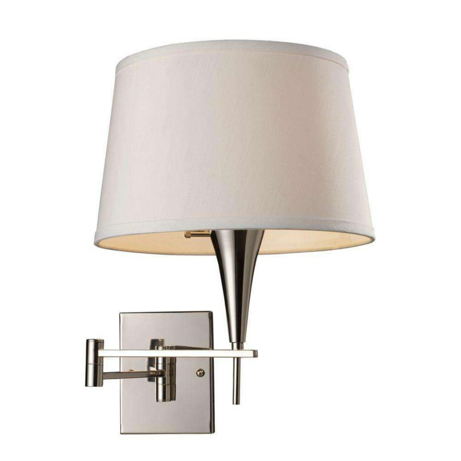 Lamps * | 1-Light Polished Chrome Swing Arm Wall-Mount By Titan Lighting