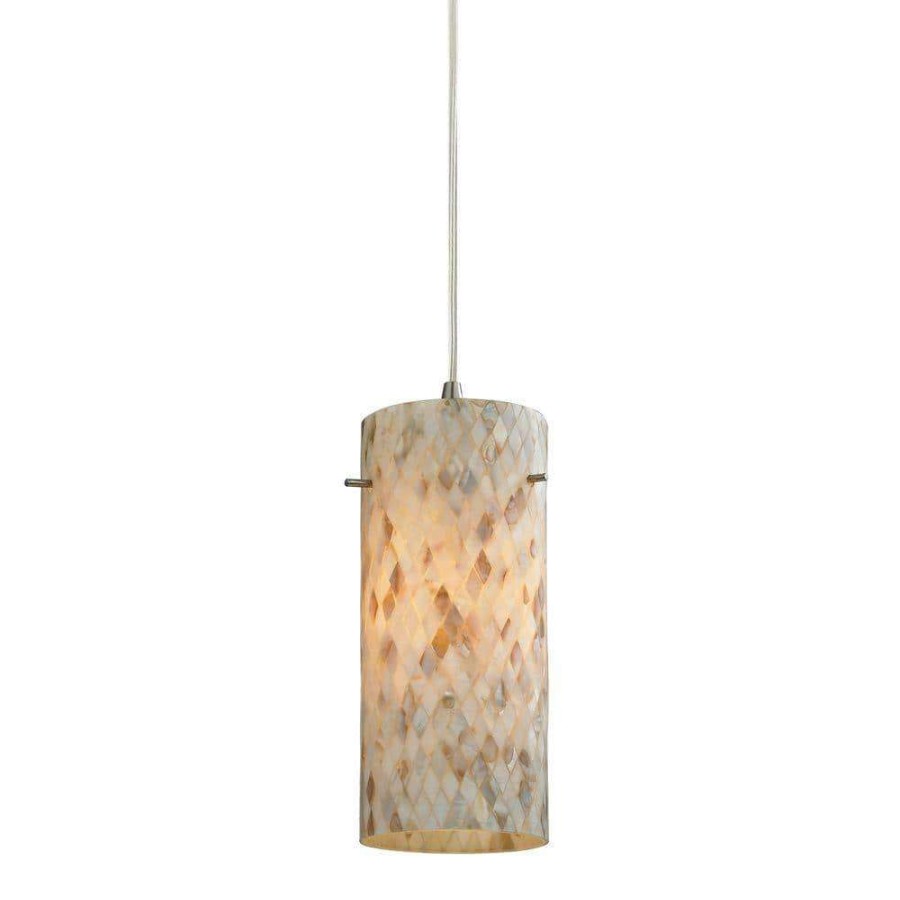 Pendant Lights * | Capri 1-Light Satin Nickel Pendant By Titan Lighting