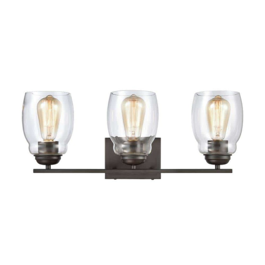 Vanity Lighting * | 22 In. 3 Light Oil Rubbed Bronze Vanity Light By Titan Lighting