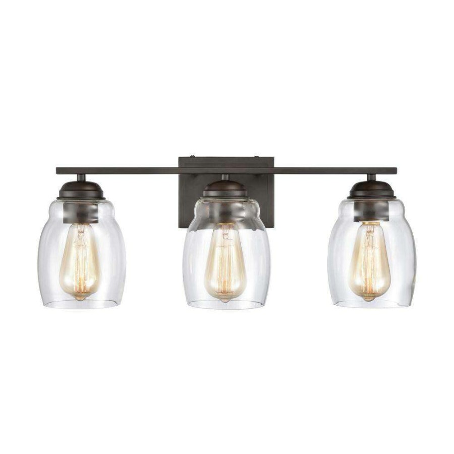 Vanity Lighting * | 22 In. 3 Light Oil Rubbed Bronze Vanity Light By Titan Lighting