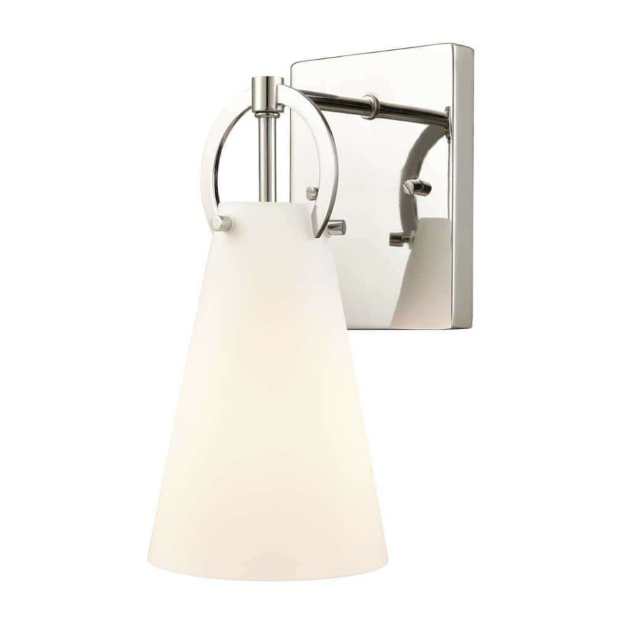 Vanity Lighting * | Gabby 4.75 In. 1-Light Polished Nickel Vanity Light By Titan Lighting