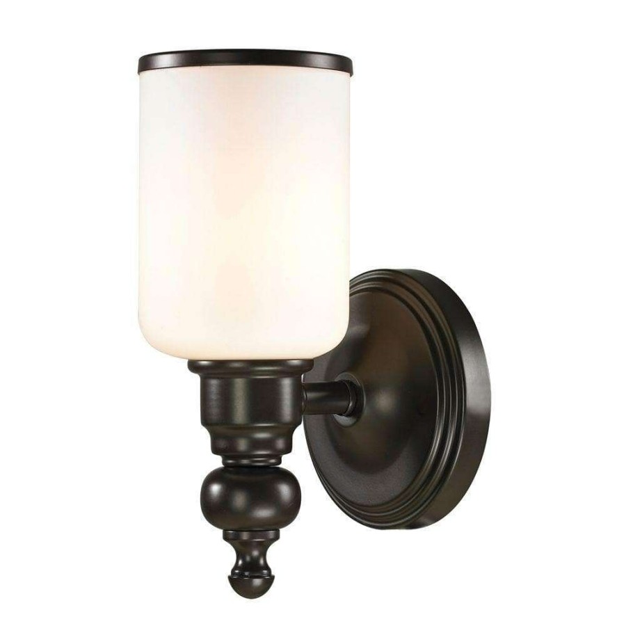 Wall Sconces * | Leadenhall 1-Light Oil-Rubbed Bronze Bath Light By Titan Lighting