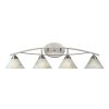 Vanity Lighting * | Elysburg 4-Light Satin Nickel Wall Vanity Light By Titan Lighting