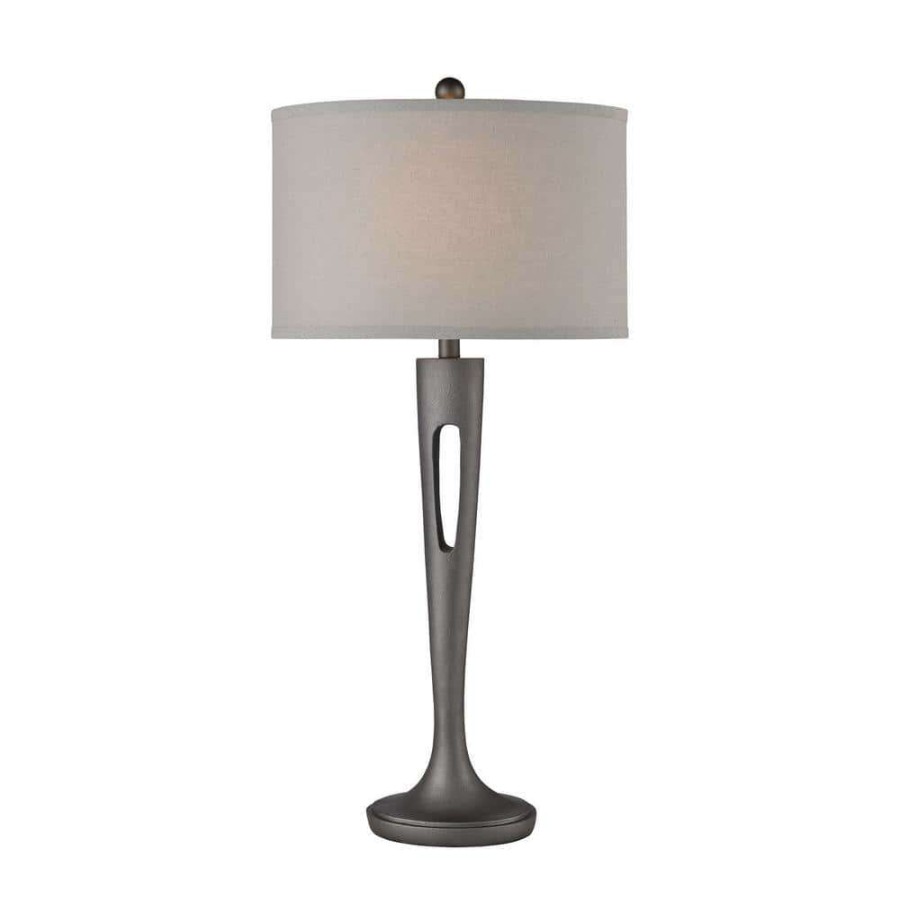 Lamps * | Martcliff Table Lamp In Pewter By Titan Lighting