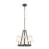 Chandeliers * | Armstrong Grove 3-Light Espresso Brown Chandelier With Glass Shades By Titan Lighting