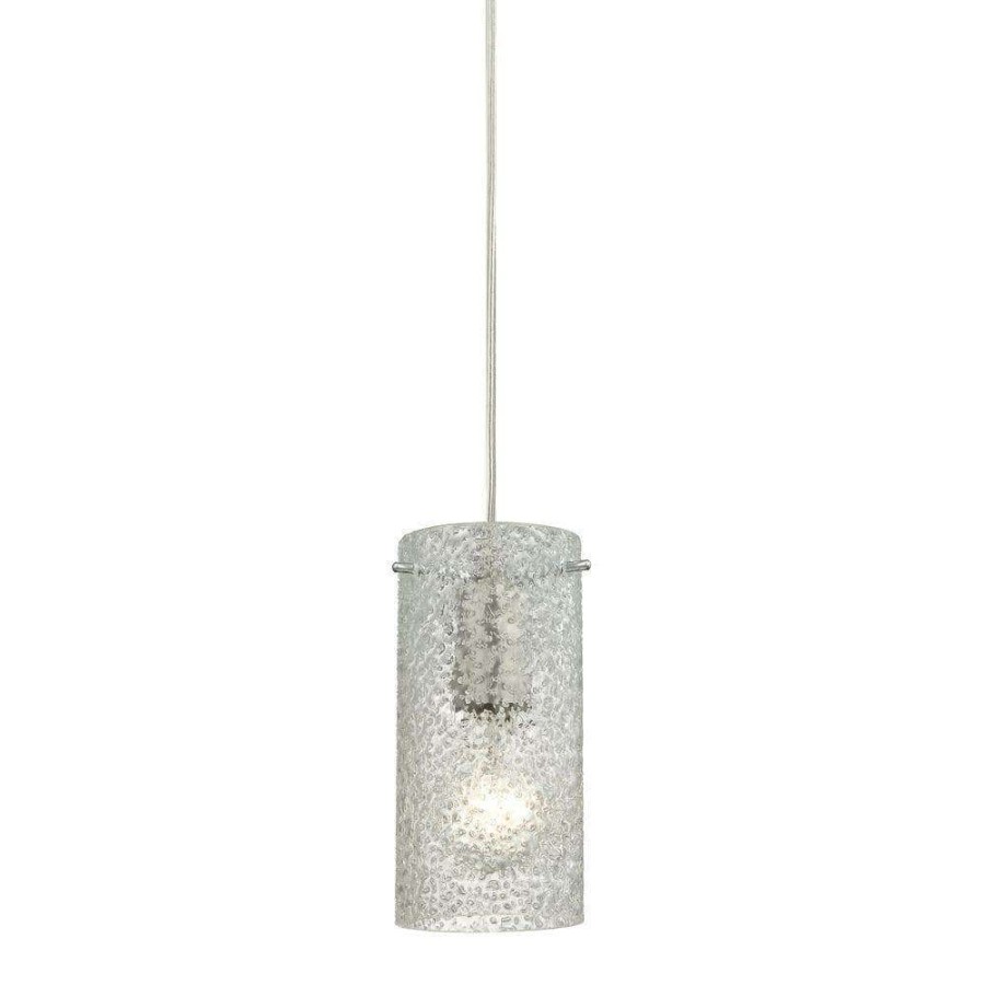 Pendant Lights * | Ice Fragments 1-Light Satin Nickel Pendant By Titan Lighting