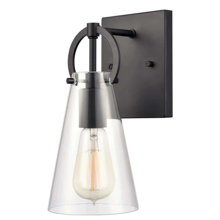 Vanity Lighting * | Gabby 4.75 In. 1-Light Matte Black Vanity Light By Titan Lighting