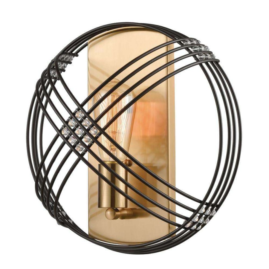 Wall Sconces * | Concentric 1-Light Oil Rubbed Bronze Wall Sconce By Titan Lighting