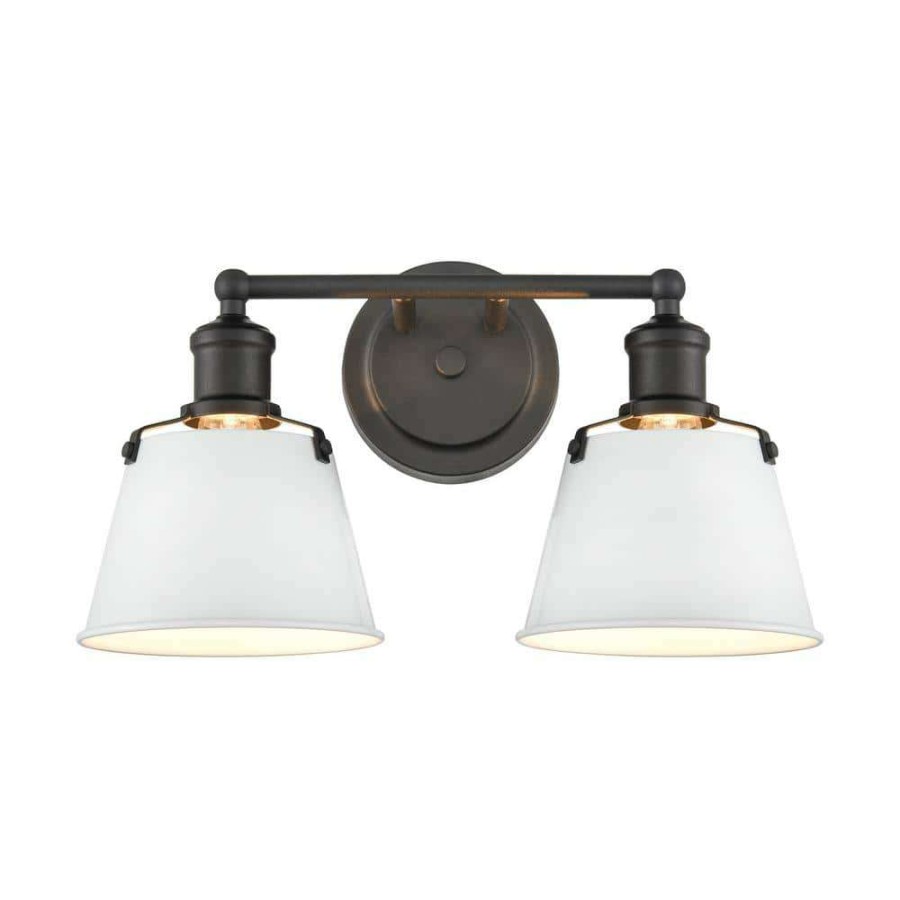 Vanity Lighting * | Holgate 15 In. 2-Light Charcoal Vanity Light By Titan Lighting