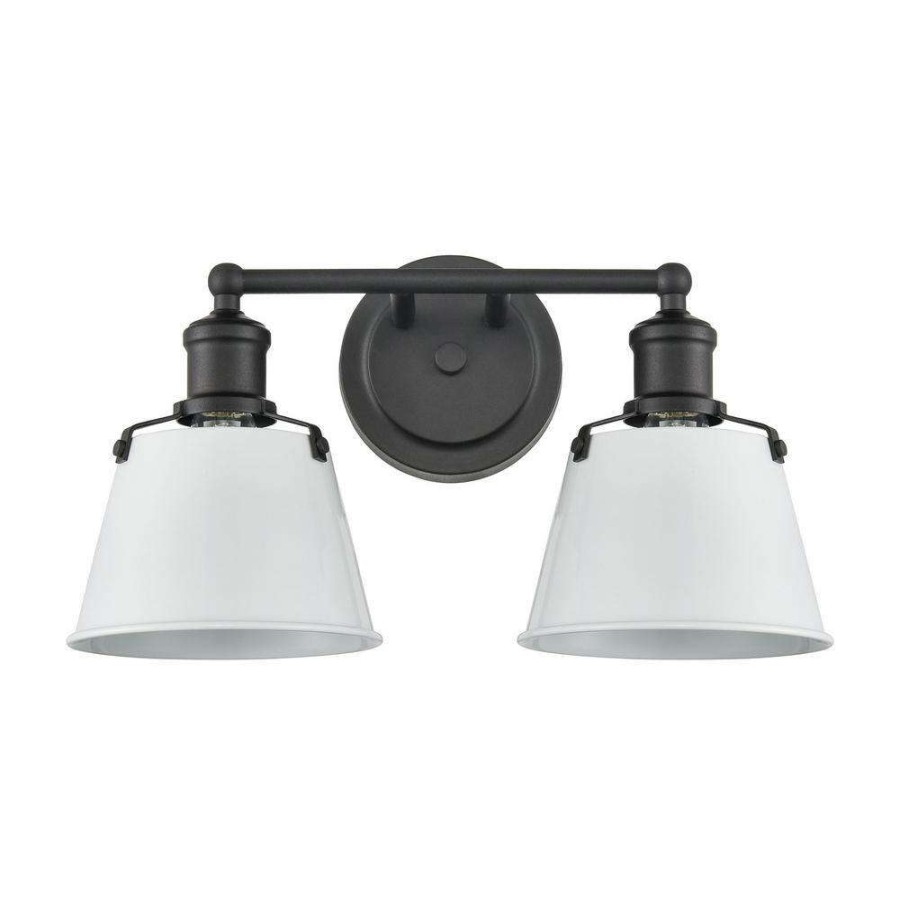 Vanity Lighting * | Holgate 15 In. 2-Light Charcoal Vanity Light By Titan Lighting