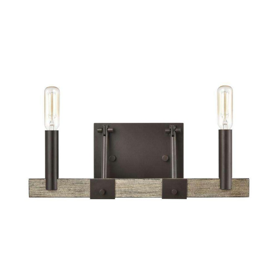 Vanity Lighting * | Transitions 14 In. 2-Light Oil Rubbed Bronze Vanity Light By Titan Lighting