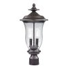 Outdoor Lighting * | Trinity 2-Light Outdoor Oil Rubbed Bronze Post Lantern By Titan Lighting