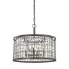 Chandeliers * | Nadina 6-Light Silverdust Iron Chandelier With Metal And Crystal Shade By Titan Lighting