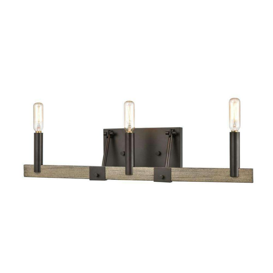 Vanity Lighting * | Transitions 22 In. 3-Light Oil Rubbed Bronze Vanity Light By Titan Lighting