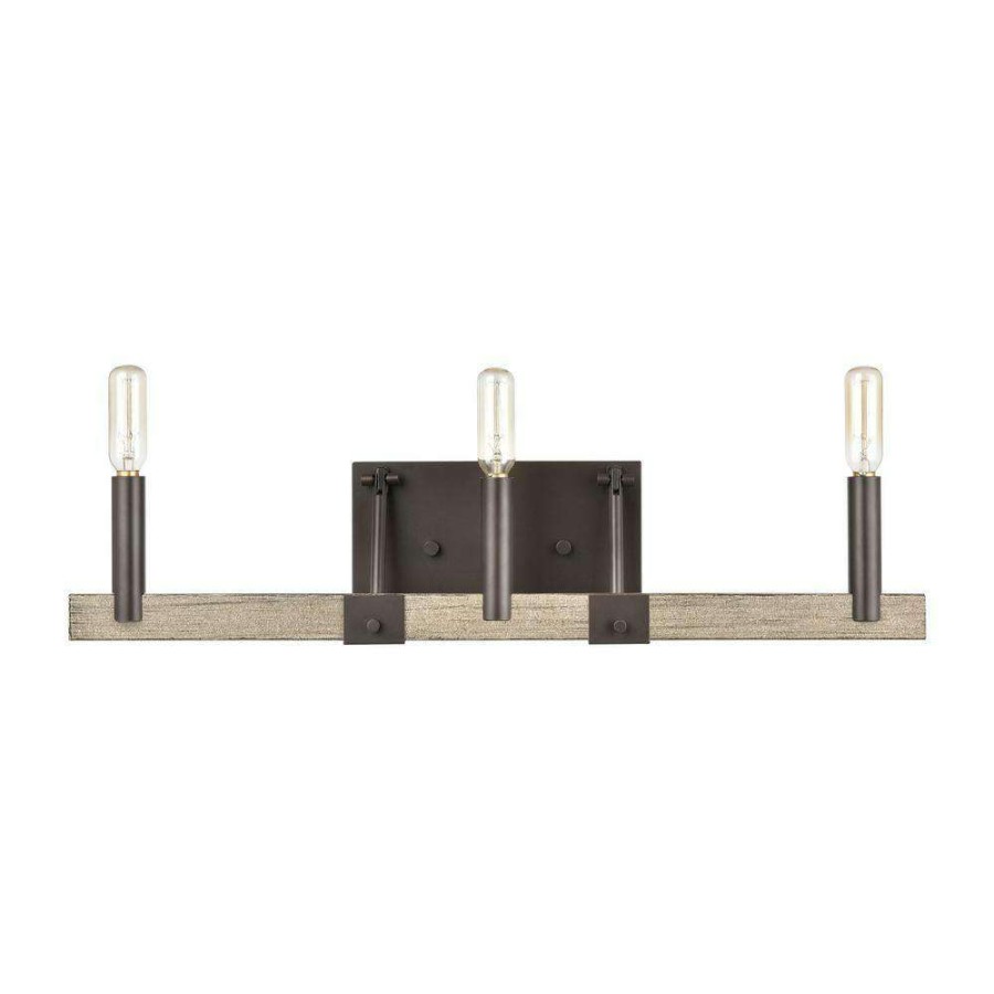 Vanity Lighting * | Transitions 22 In. 3-Light Oil Rubbed Bronze Vanity Light By Titan Lighting