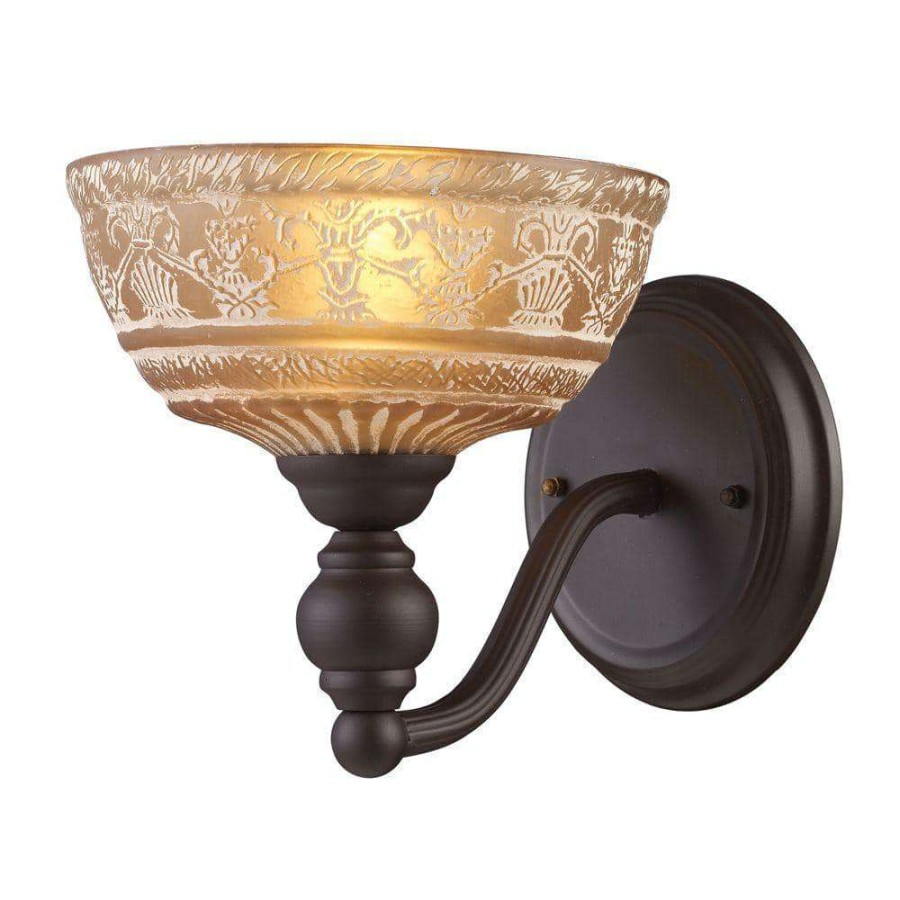 Wall Sconces * | Norwich 1-Light Oiled Bronze Sconce By Titan Lighting