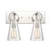 Vanity Lighting * | Gabby 15 In. 2-Light Polished Nickel Vanity Light By Titan Lighting