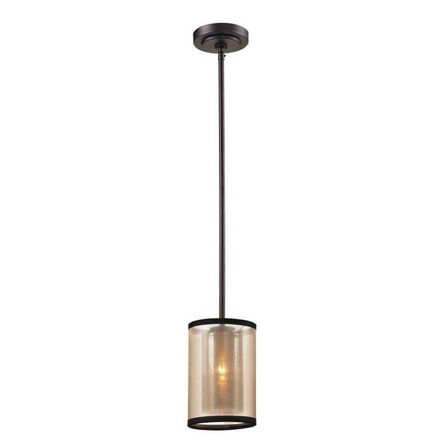 Pendant Lights * | Hearthstone Collection 1-Light Oil-Rubbed Bronze Pendant By Titan Lighting