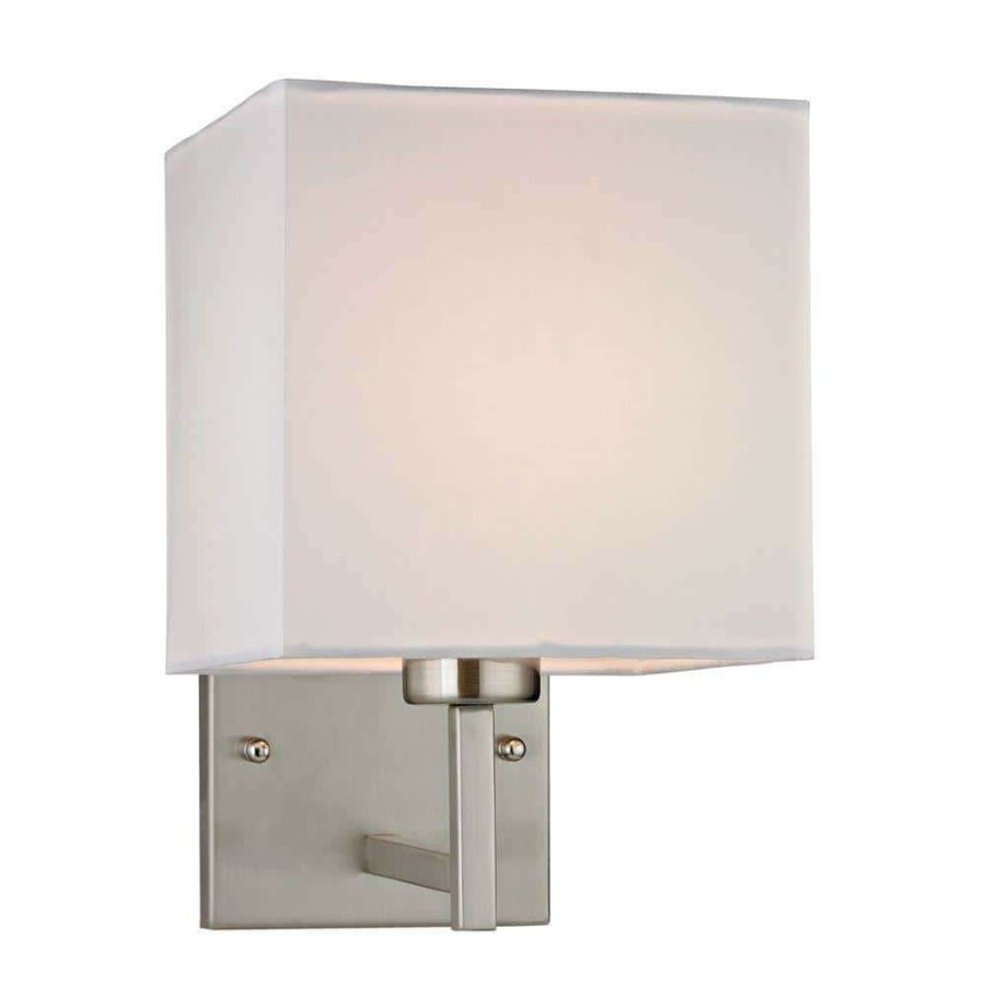 Wall Sconces * | Hammond Collection 1-Light Brushed Nickel Sconce By Titan Lighting