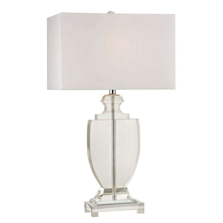 Lamps * | Avonmead 26 In. Clear Solid Crystal Table Lamp By Titan Lighting