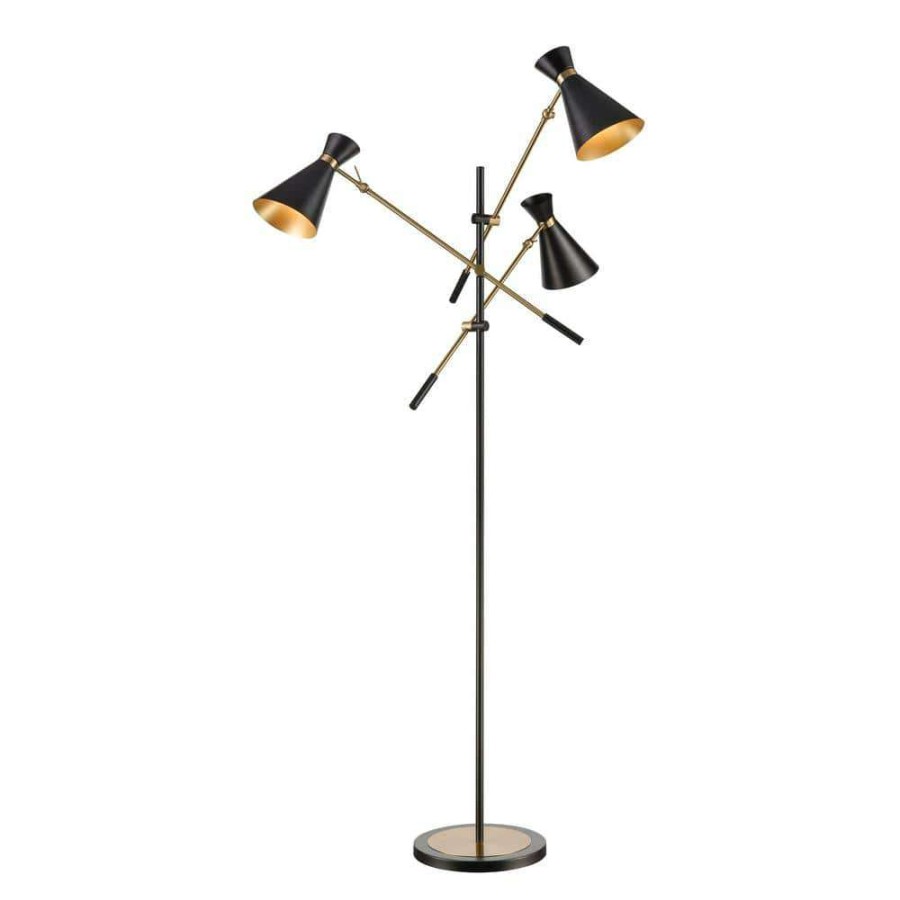 Lamps * | Chiron 73 In. Black Floor Lamp By Titan Lighting