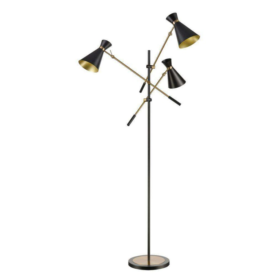 Lamps * | Chiron 73 In. Black Floor Lamp By Titan Lighting