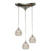 Pendant Lights * | Norgate Collection 3-Light Satin Nickel Mini Pendant By Titan Lighting