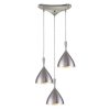 Pendant Lights * | 3-Light Aluminum Ceiling Pendant With Spun Aluminum Shade By Titan Lighting