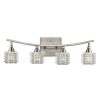 Vanity Lighting * | Matrix 4-Light Satin Nickel Bath Bar Light By Titan Lighting