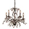 Chandeliers * | Circeo 5-Light Deep Rust Ceiling Mount Chandelier By Titan Lighting