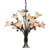 Chandeliers * | Fioritura 12-Light Aged Bronze Ceiling Mount Chandelier By Titan Lighting