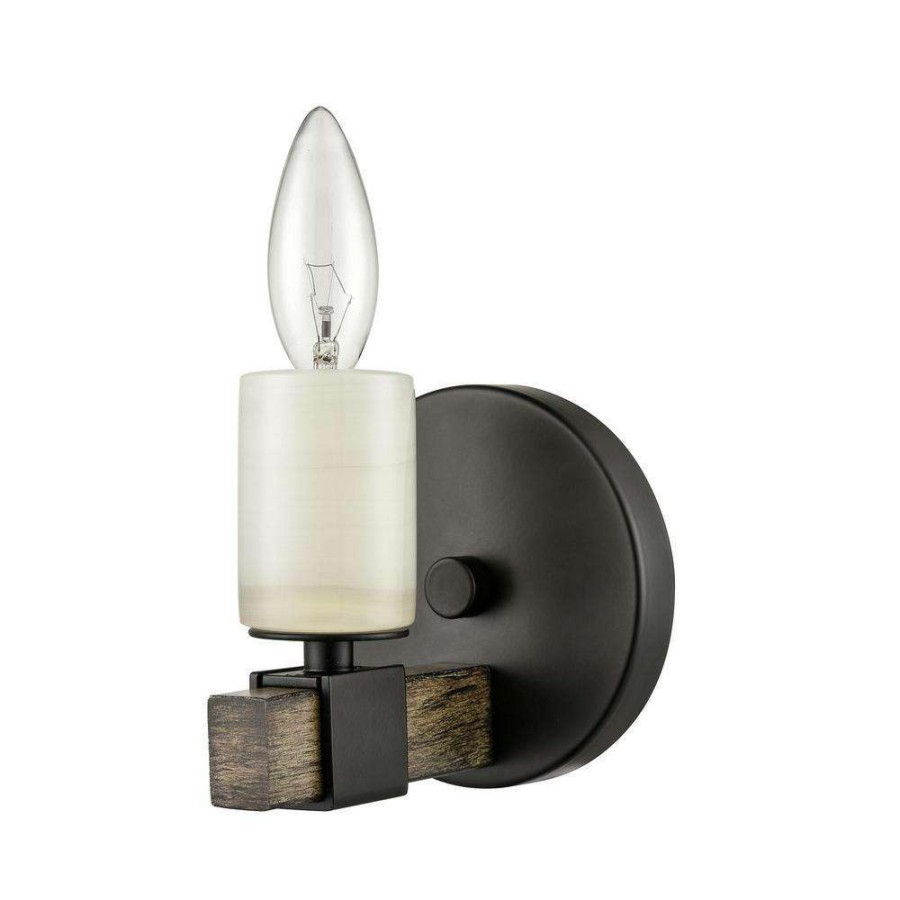 Vanity Lighting * | Stone Manor 5 In. 1-Light Matte Black Vanity Light By Titan Lighting