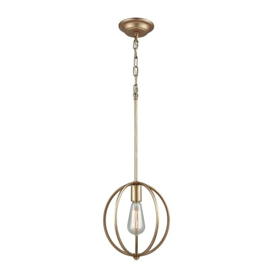 Pendant Lights * | Stanton 1-Light Matte Gold Pendant By Titan Lighting